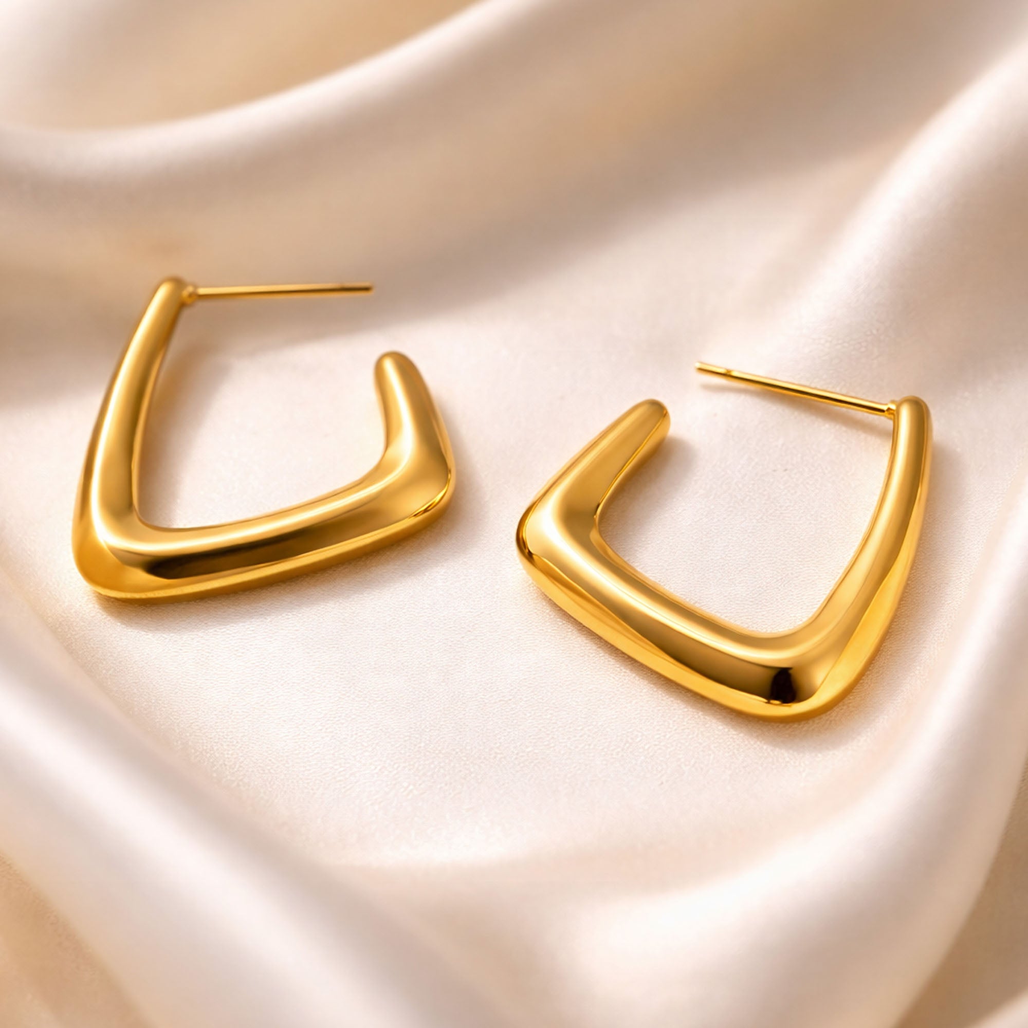 Geometric Glamour Hoops