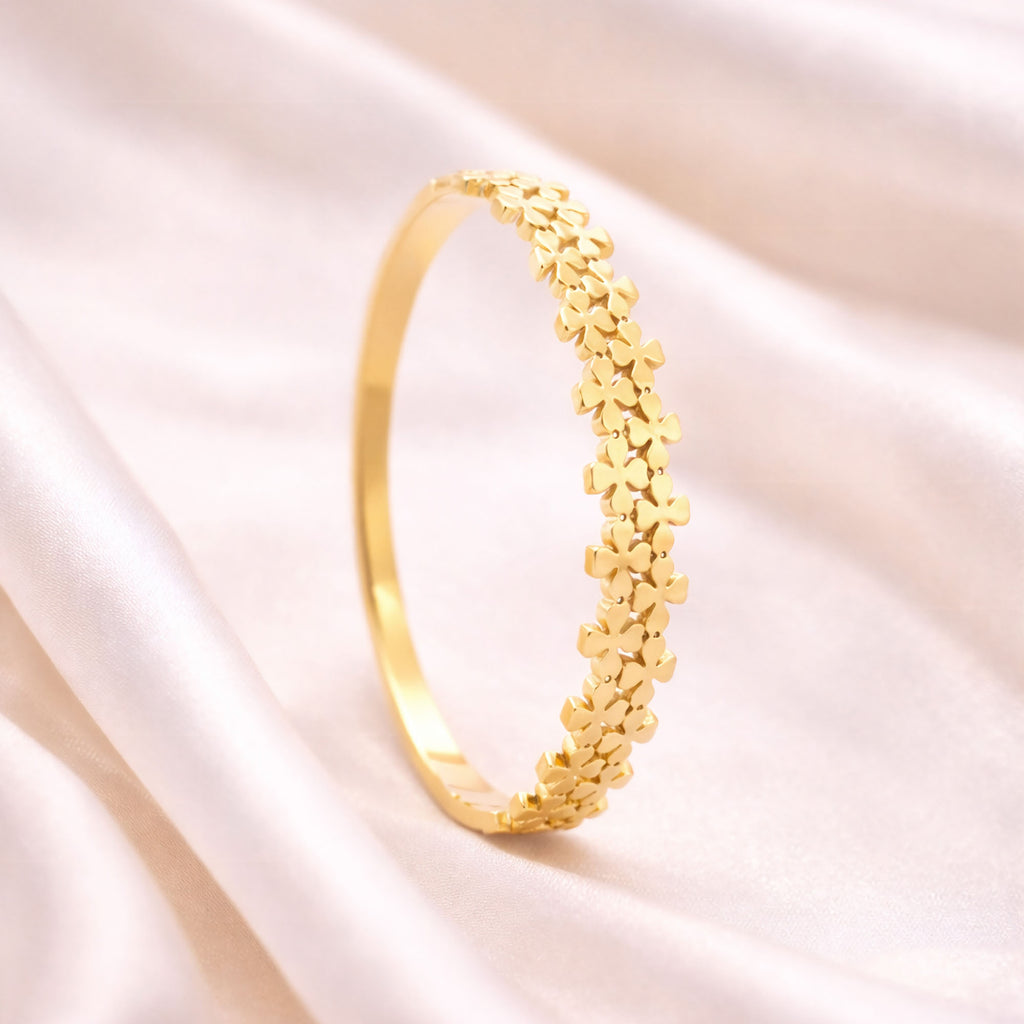 Floral Bloom Bangle Bracelet