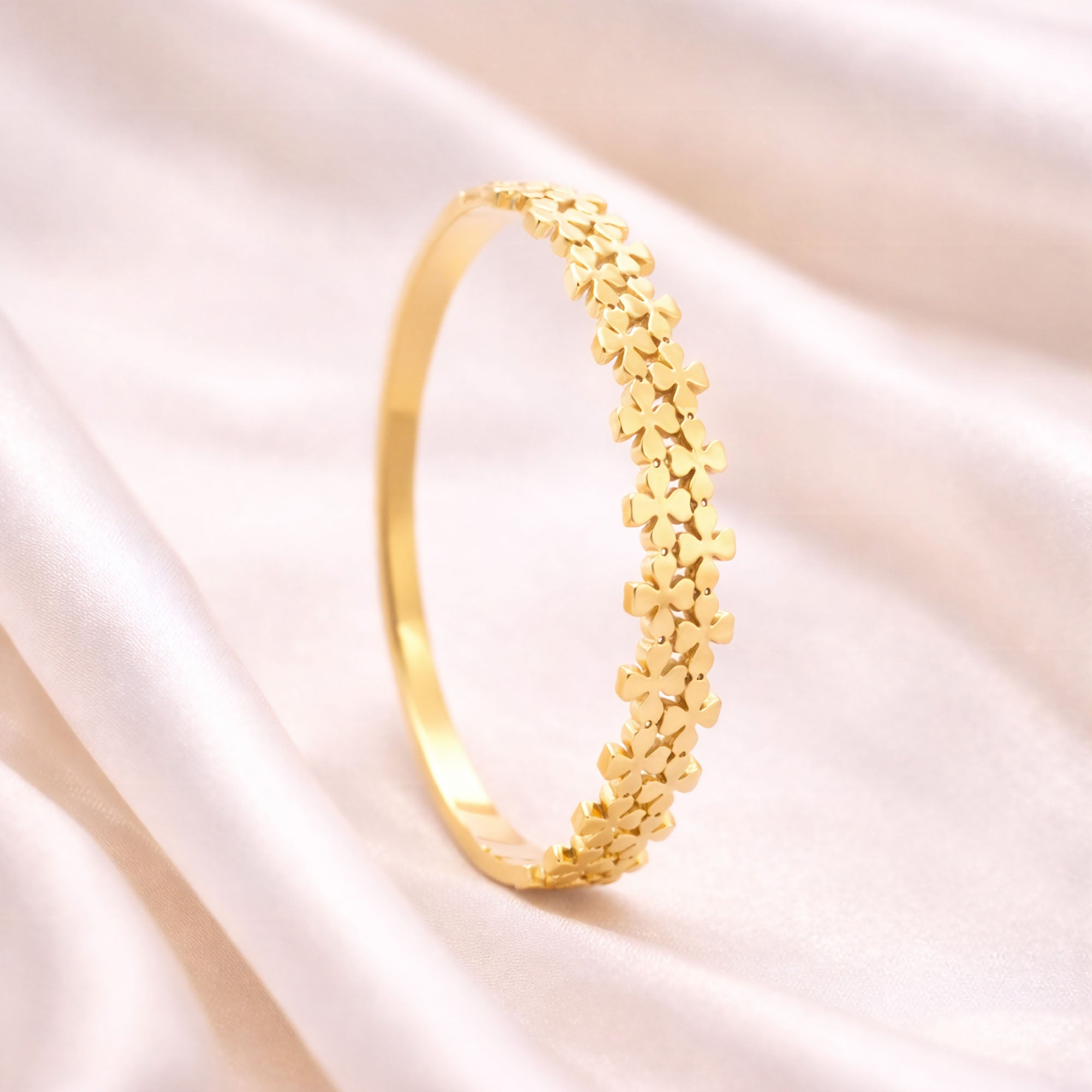 Floral Bloom Bangle Bracelet