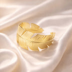 Aurelia Feather Cuff Bangle