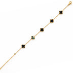 Black Enamel Clover Bracelet