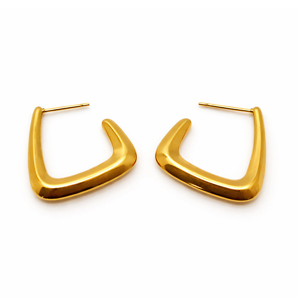 Geometric Glamour Hoops