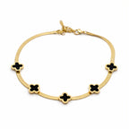 Luxe Clover Flat-Link Anklet