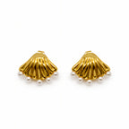 Seashell Pearl Studs