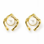 Golden Muse Pearl Earrings