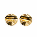 Dented Medallion Earring