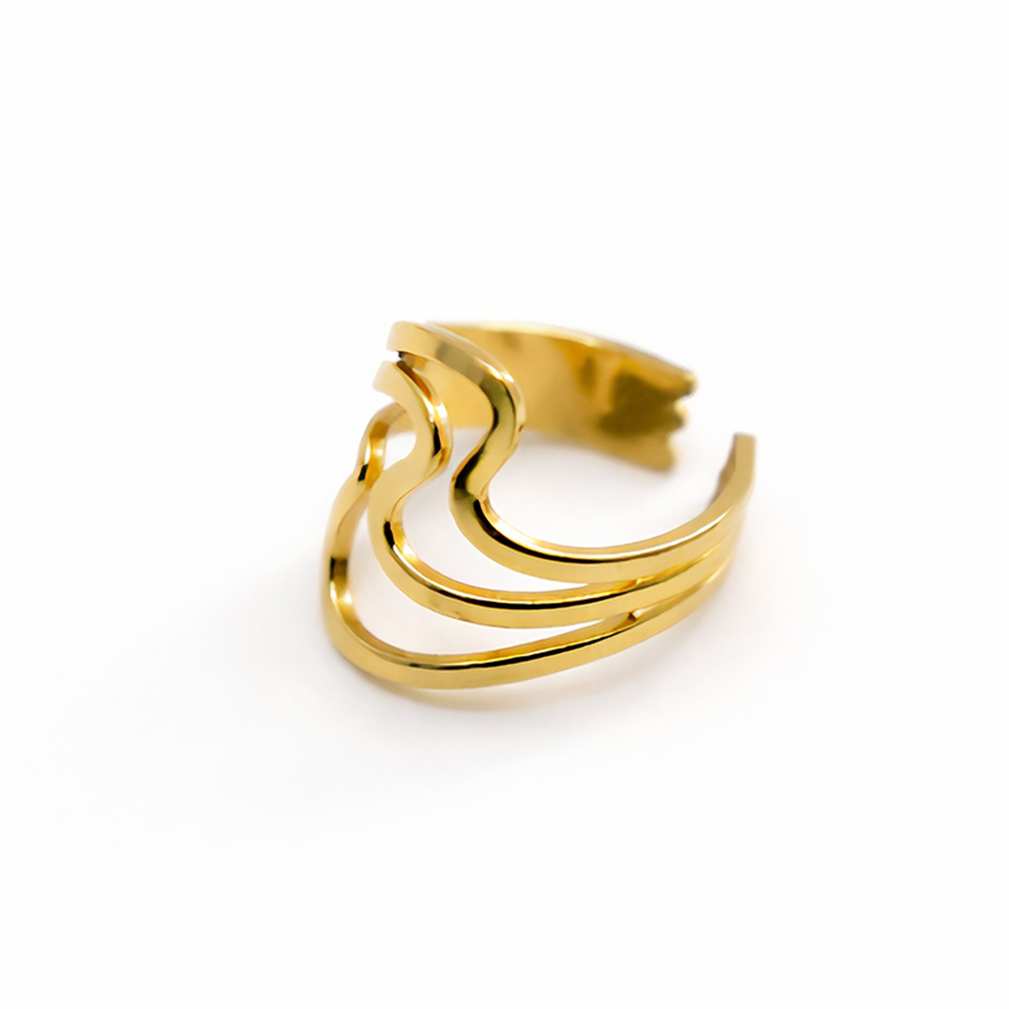 Serene Waves Adjustable Ring