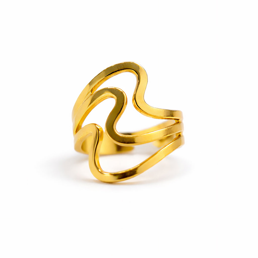 Serene Waves Adjustable Ring