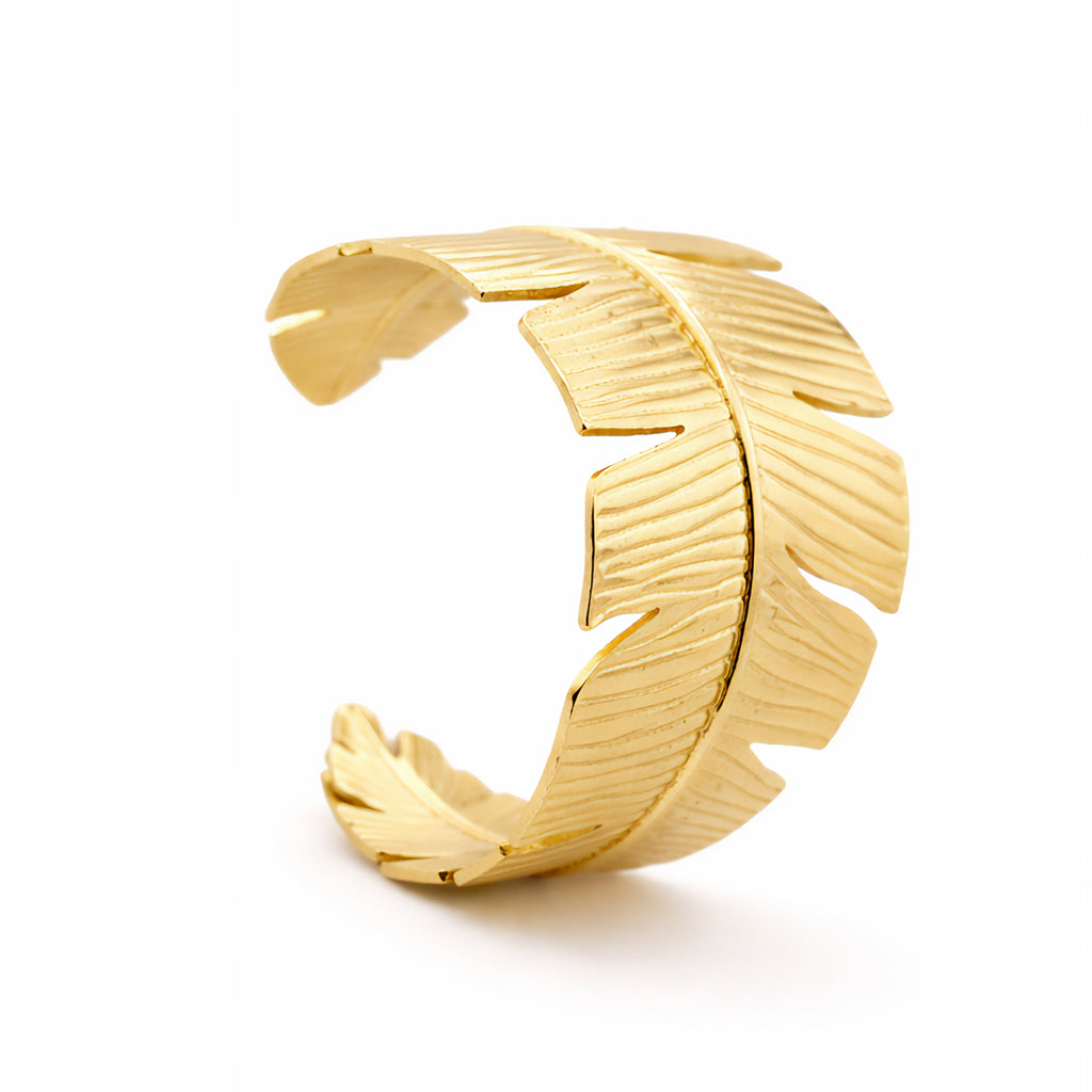 Aurelia Feather Cuff Bangle