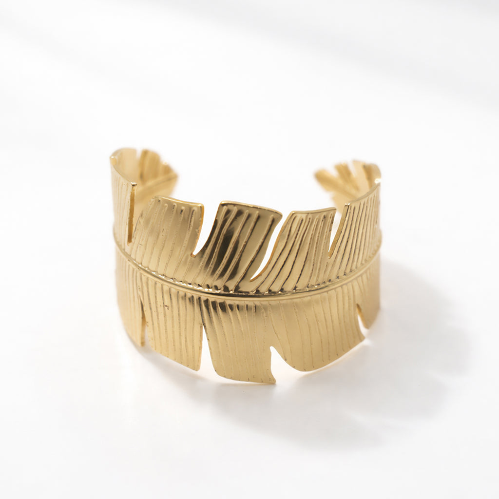 Aurelia Feather Cuff Bangle