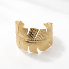 Aurelia Feather Cuff Bangle